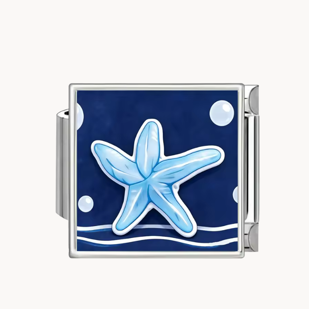 Charm étoile de mer bleu