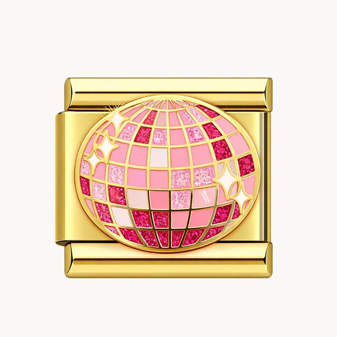 Charm disco rose - Italian Charms France