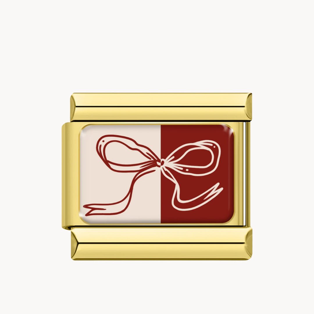 Charm ruban rouge - Italian Charms France