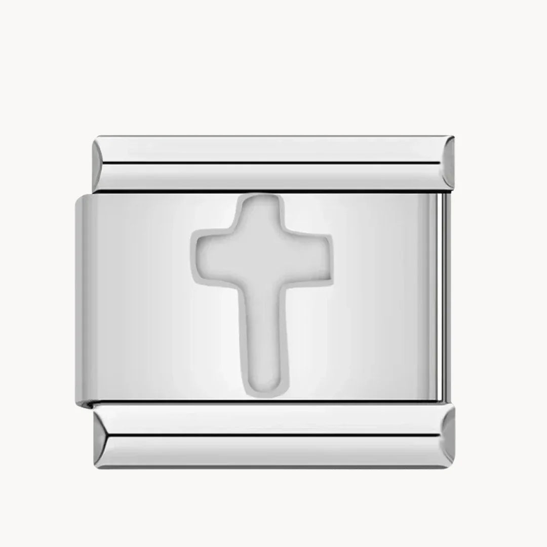 Croix argent et or - Italian Charms France