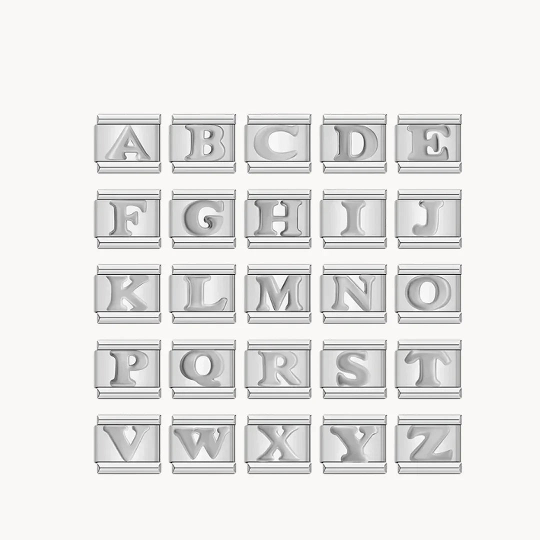 Lettres argentées - Italian Charms France