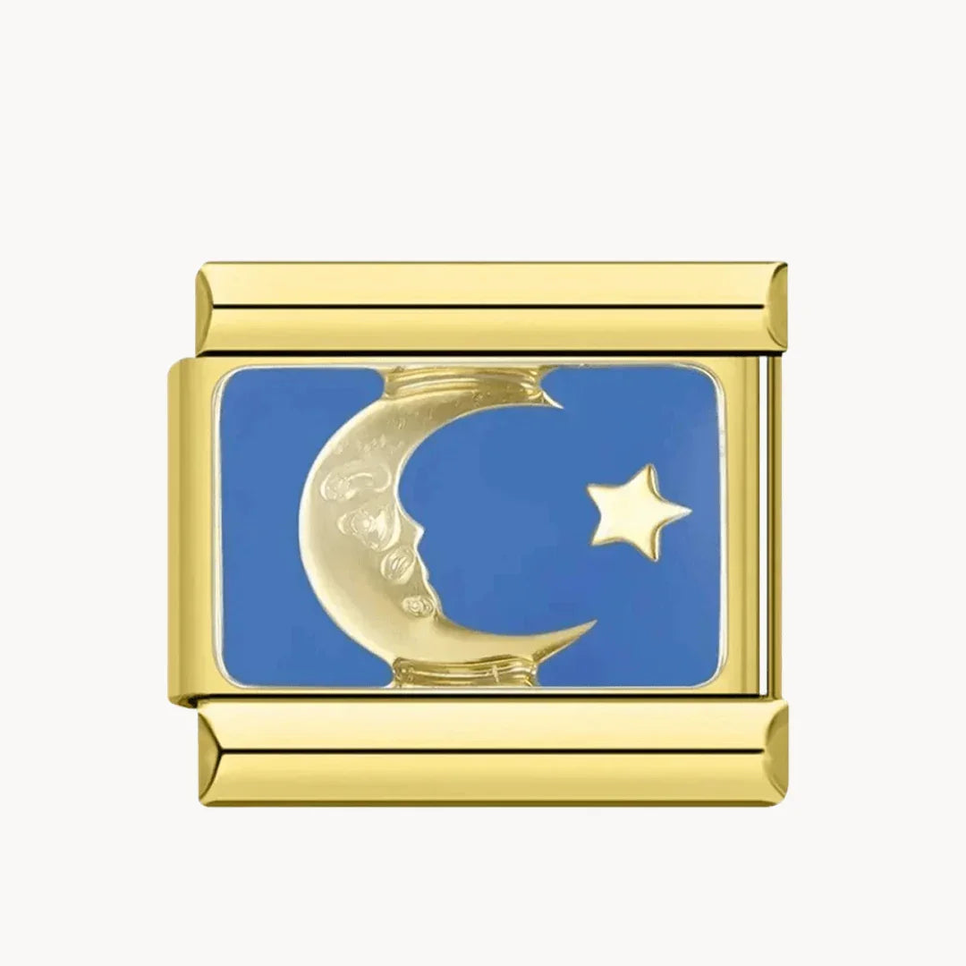Lune sur fond bleu - Italian Charms France