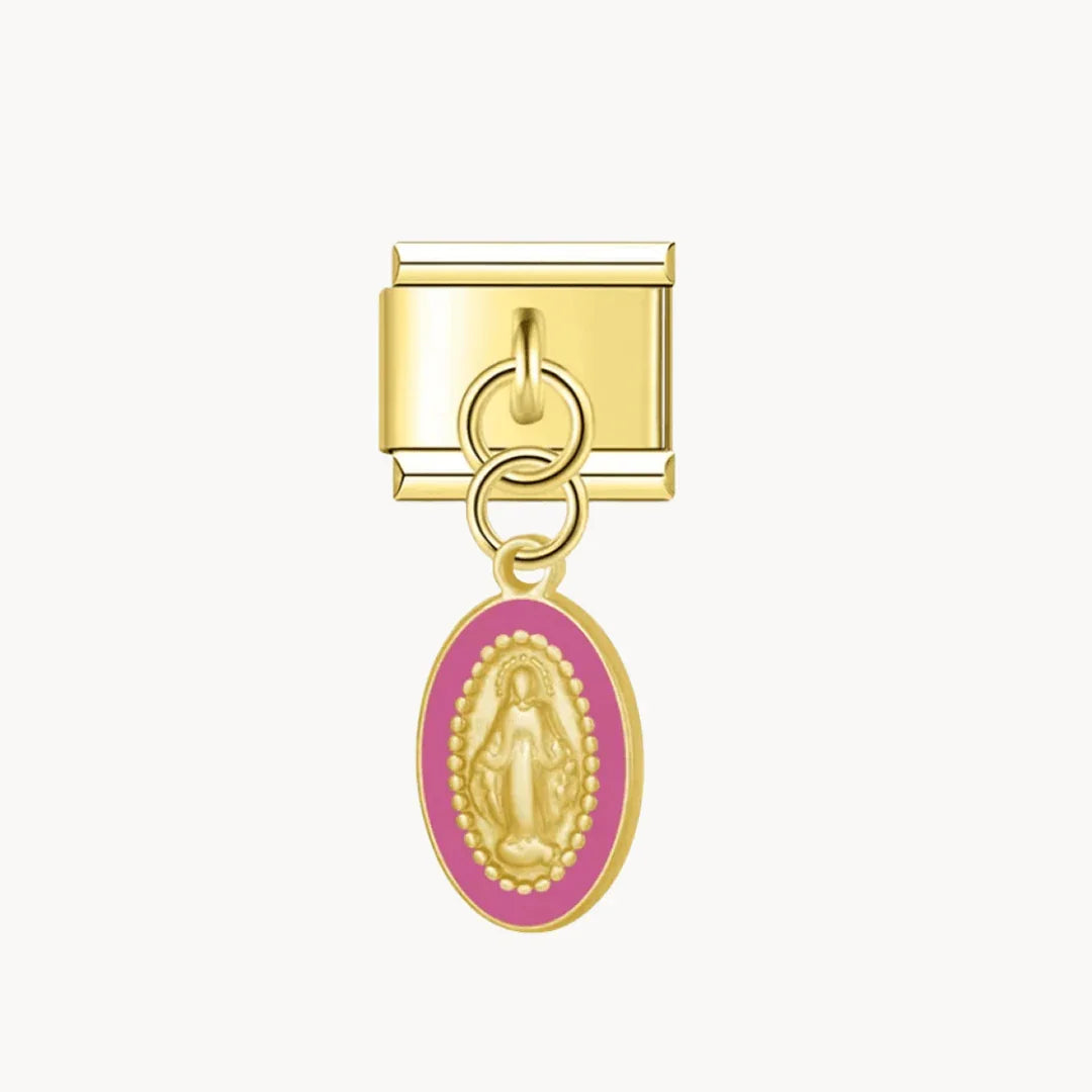 Médaille Vierge - Or rose - Italian Charms France