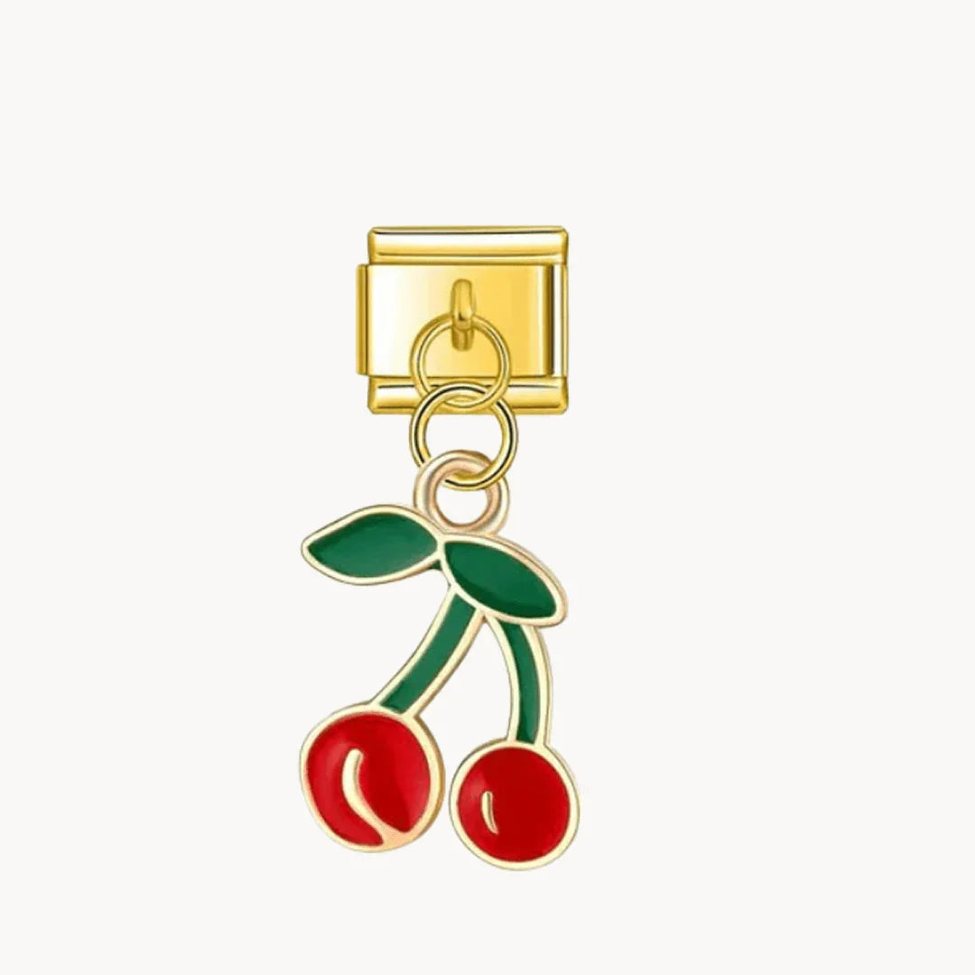 Paire de cerises, Or - Italian Charms France