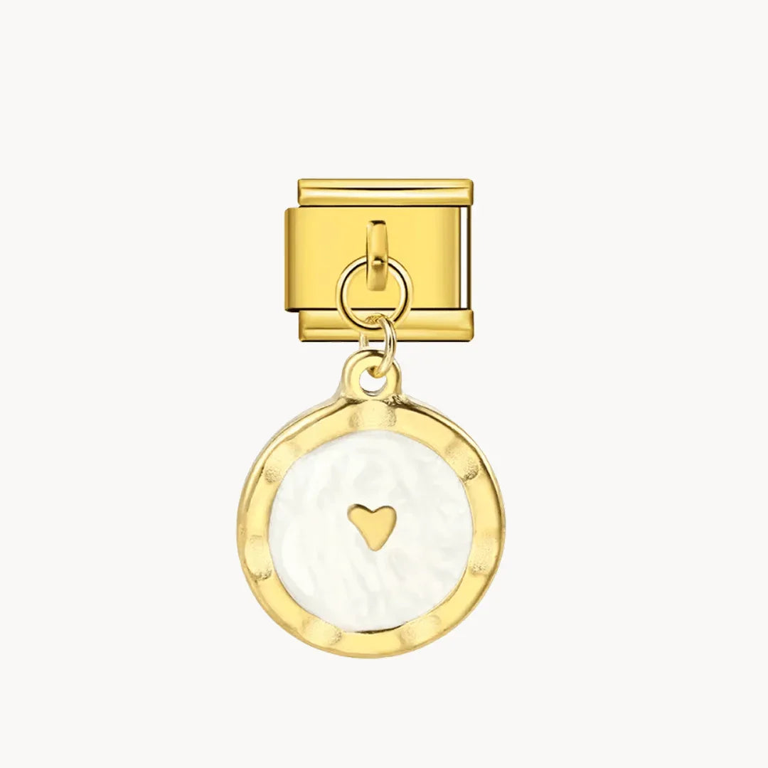 Pendentif Cœur Marbré (3 couleurs) - Italian Charms France