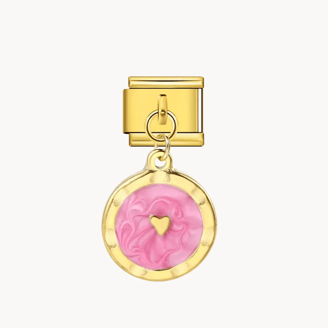 Pendentif Cœur Marbré (3 couleurs) - Italian Charms France
