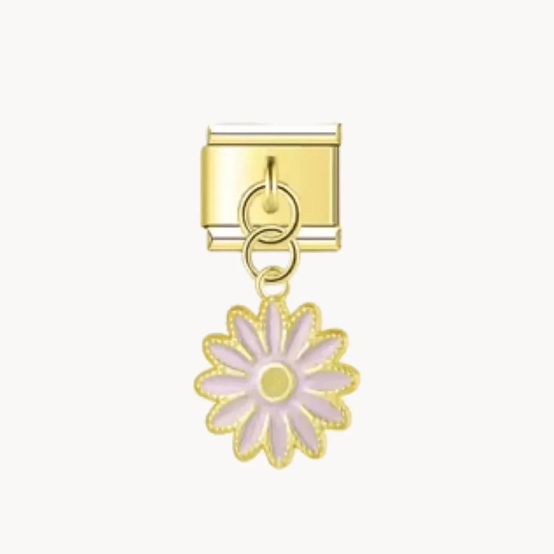 Pendentif Fleur dorée - Italian Charms France