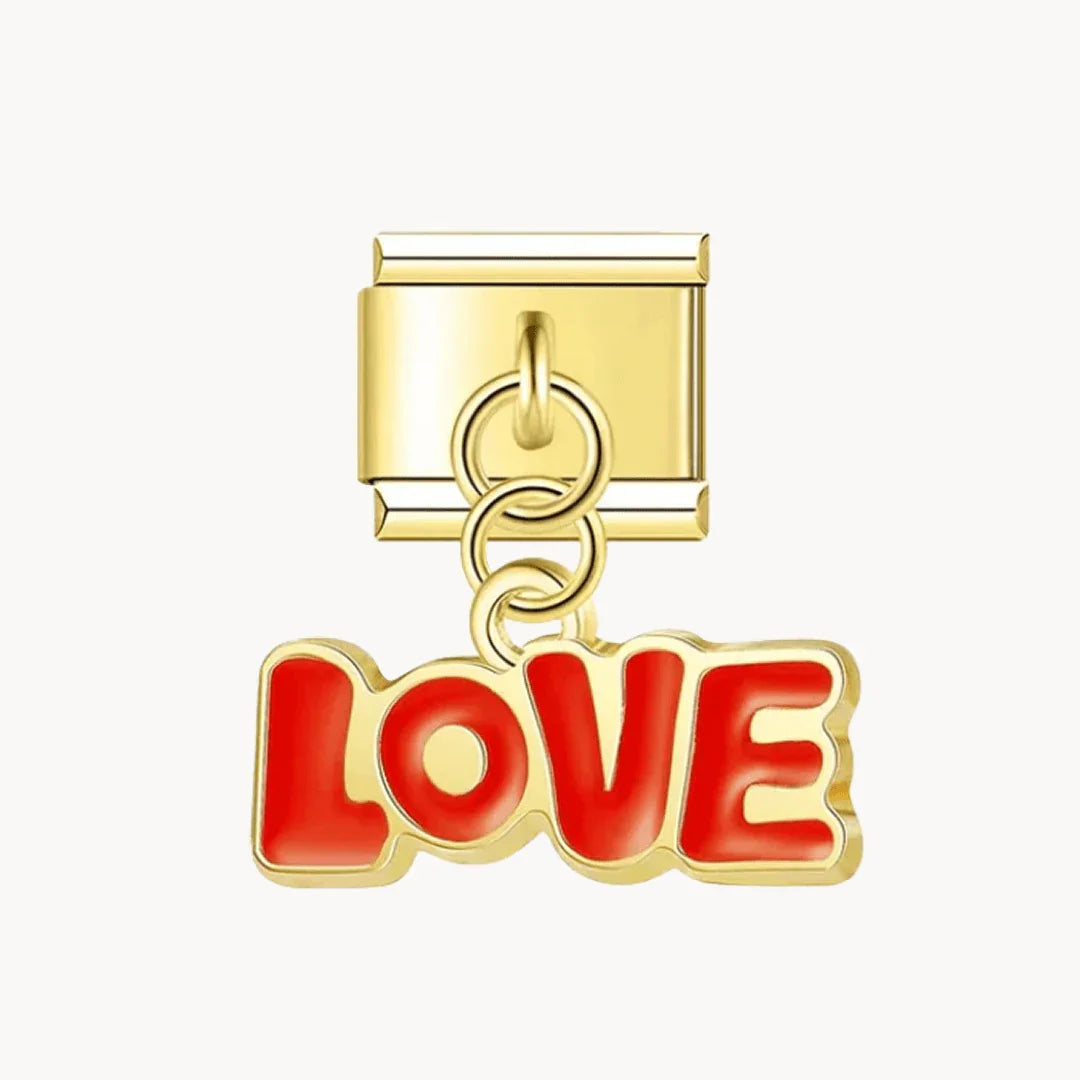Pendentif love rouge - Italian Charms France