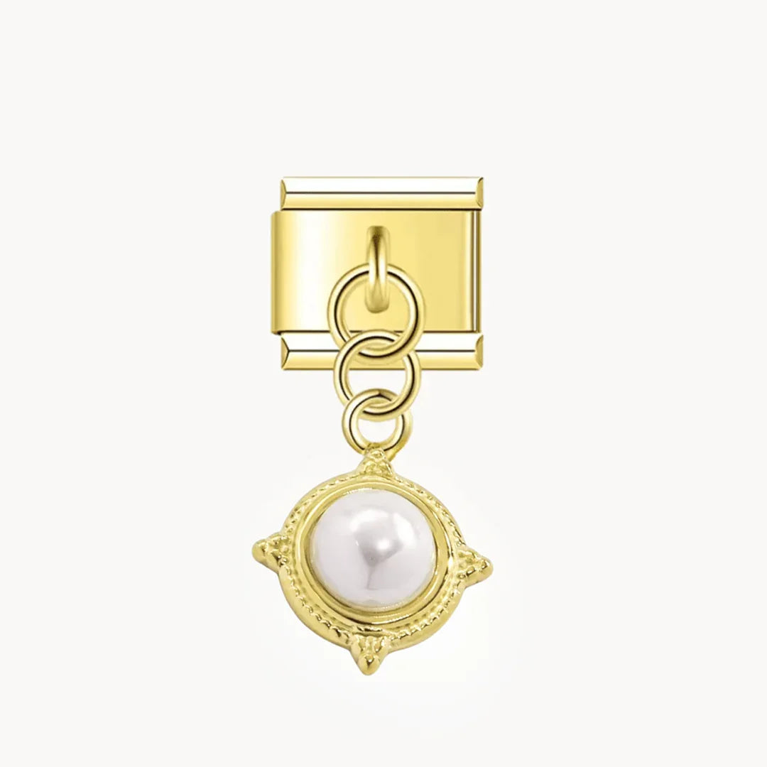 Pendentif Soleil Nacré - Italian Charms France