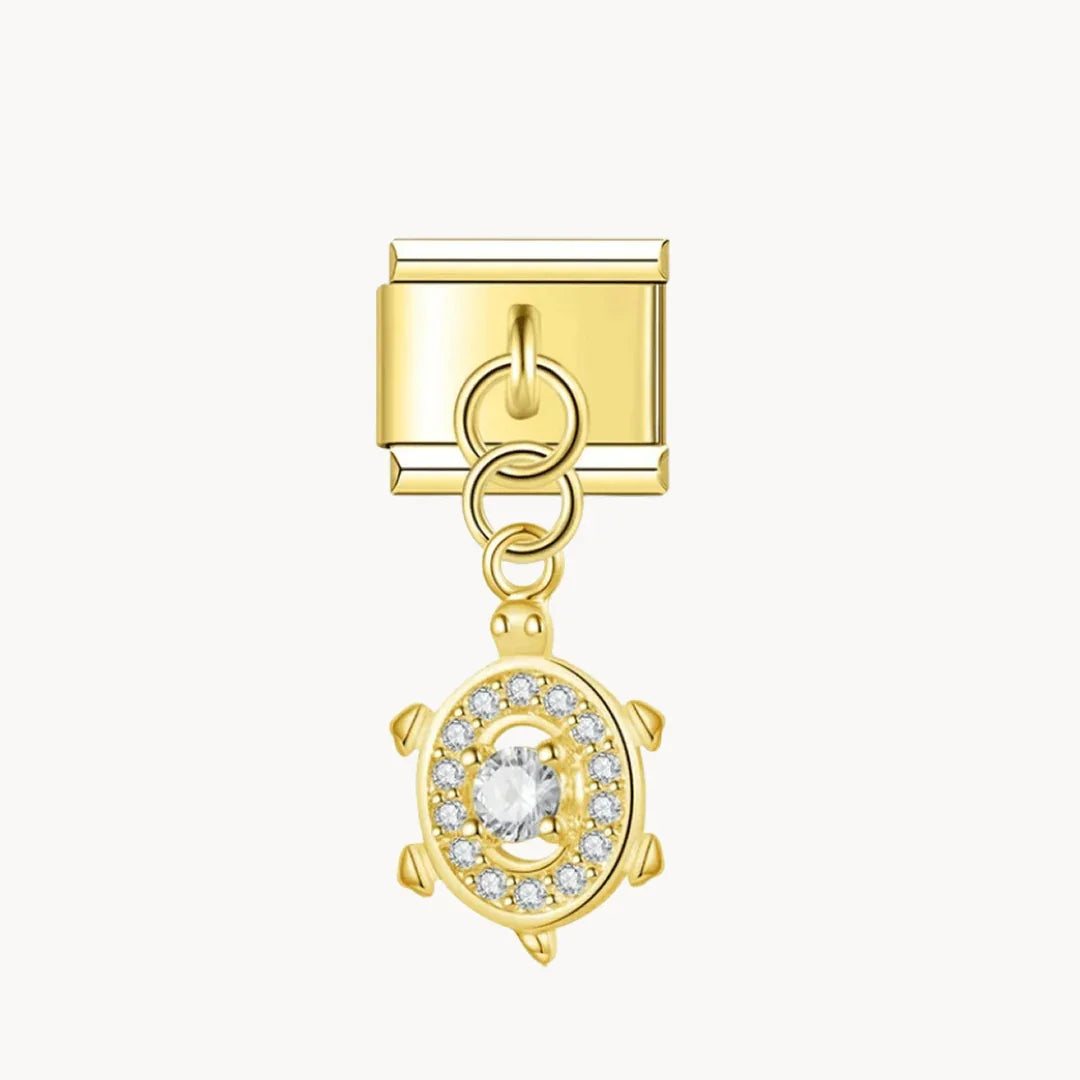 Pendentif tortue dorée - Italian Charms France