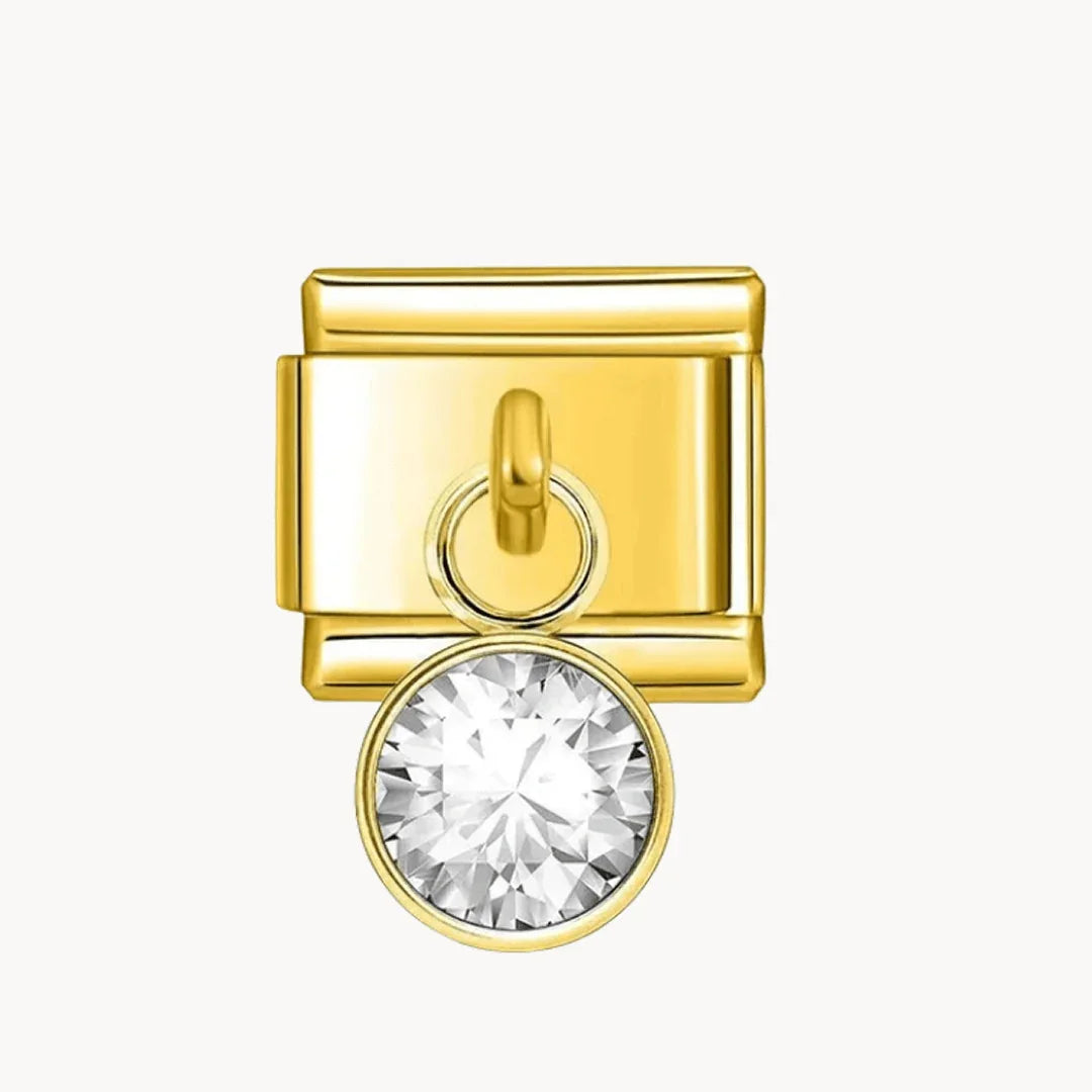 Pierre suspendue blanche - Italian Charms France