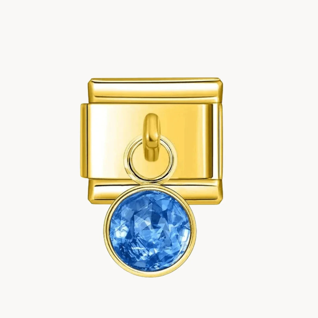 Pierre suspendue bleue clair - Italian Charms France