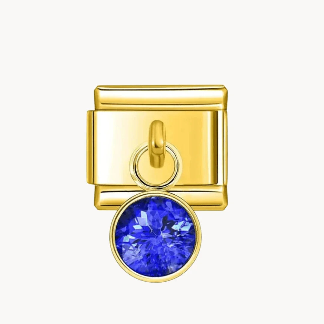 Pierre suspendue bleue foncé - Italian Charms France