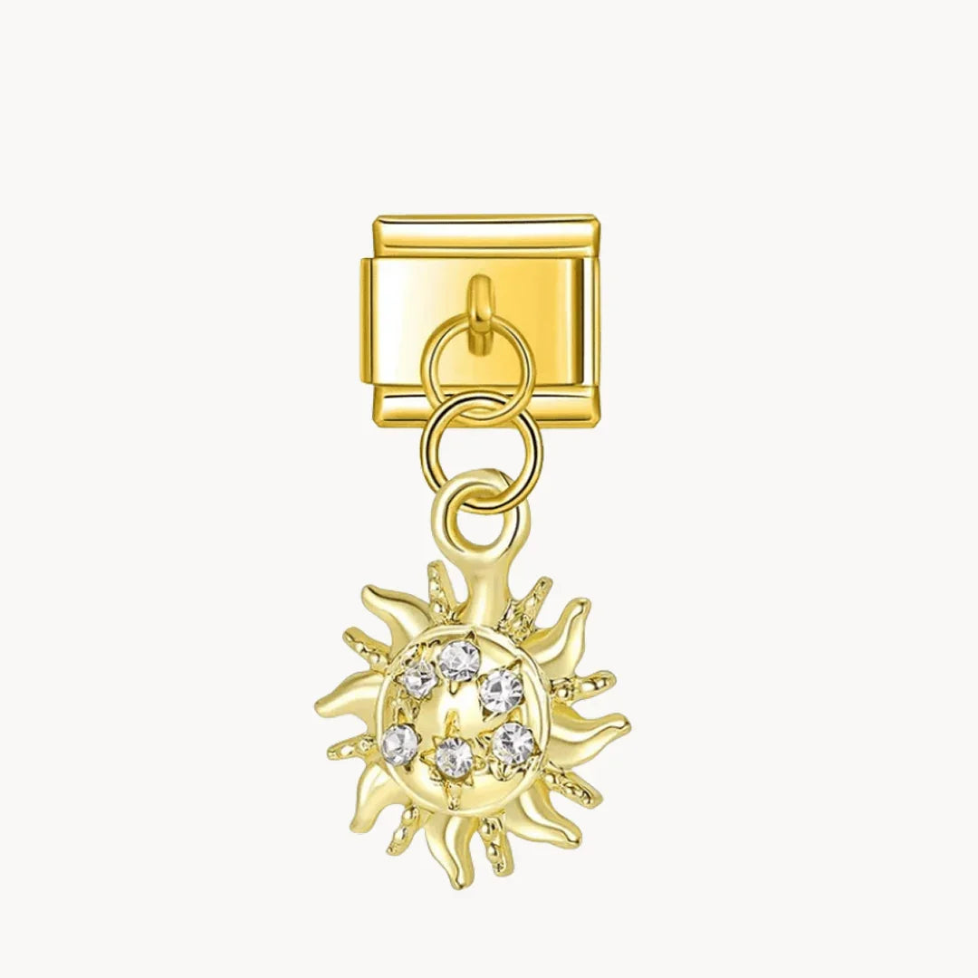 Soleil doré suspendu - Italian Charms France