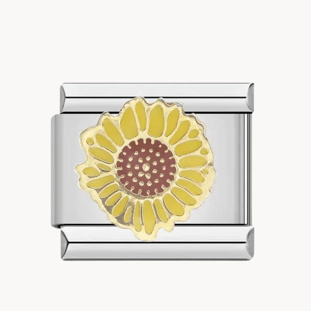 Tournesol argent et or - Italian Charms France