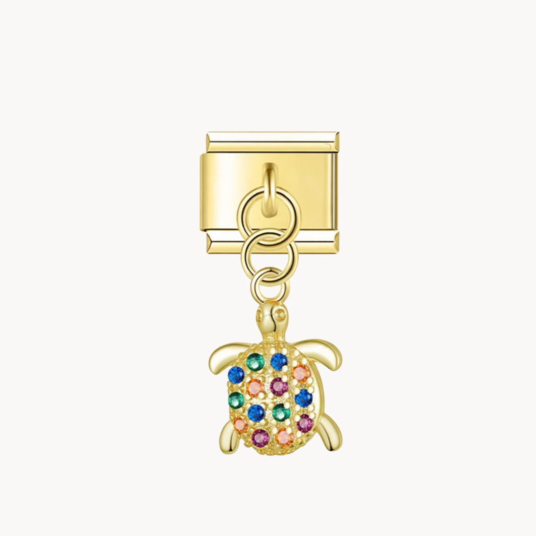 Pendentif tortue multicolore