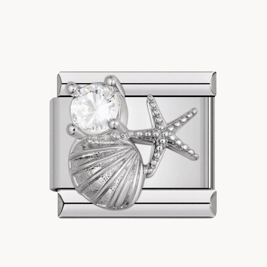 Charm coquillages brillants