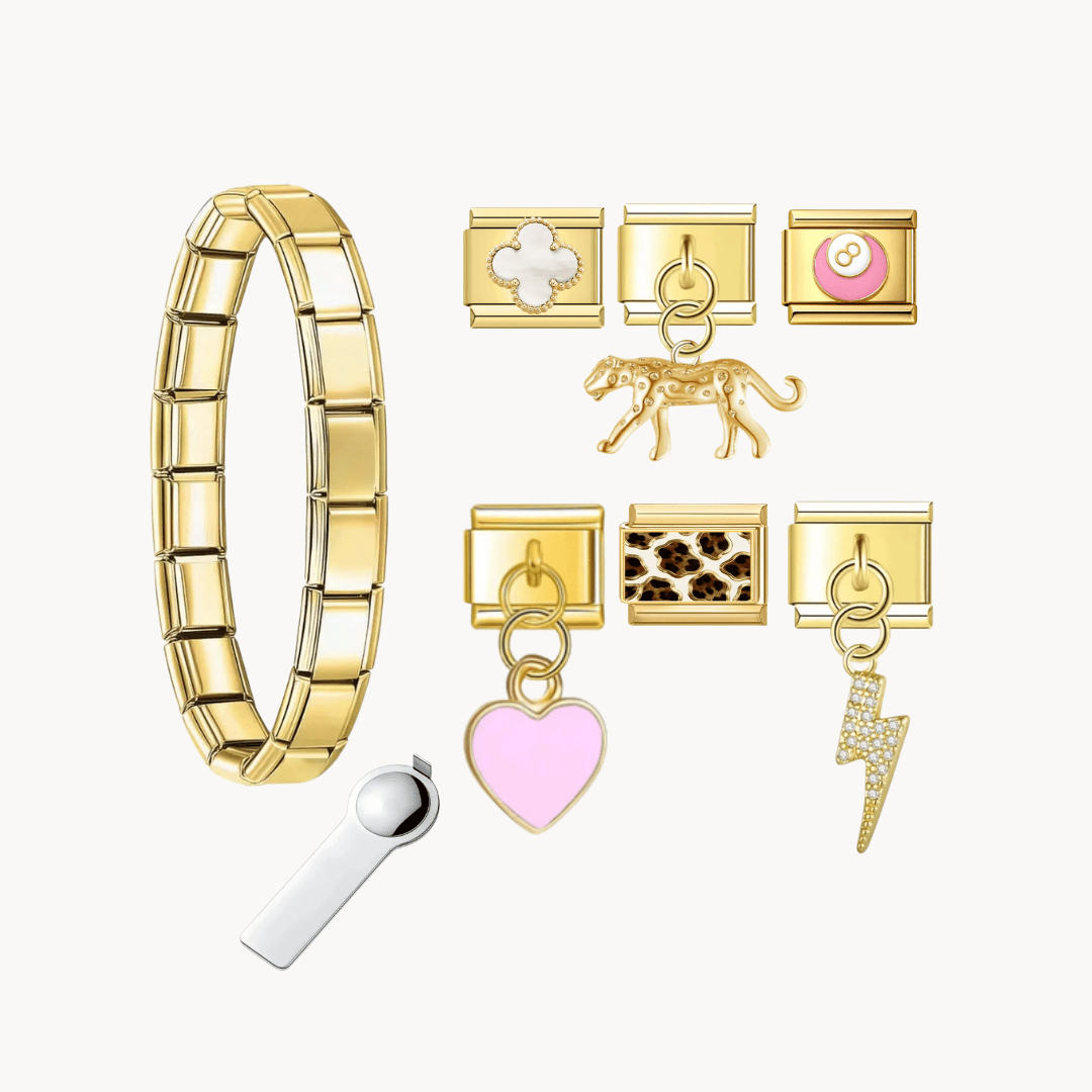 Bracelet Pink Leopard - Italian Charms France
