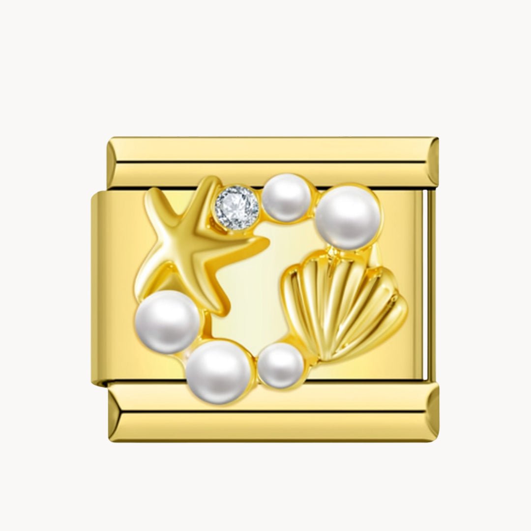 Charm coquillage avec perles - Italian Charms France