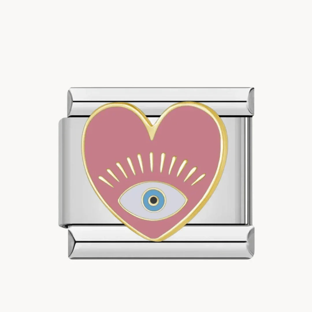 Cœur avec œil (3 couleurs) - Italian Charms France