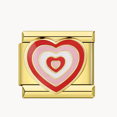 Cœur rose & rouge - Italian Charms France