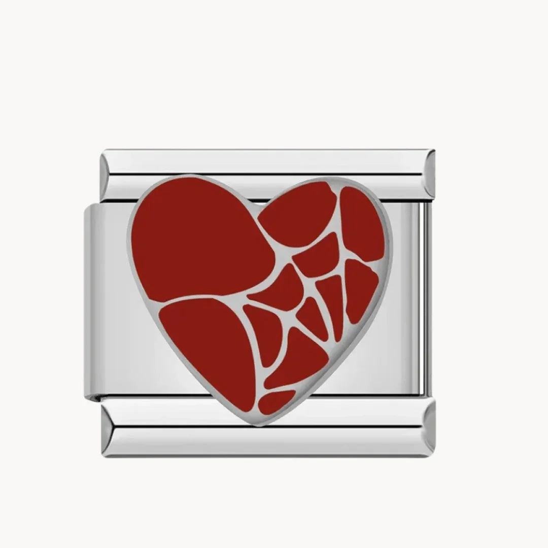 Cœur rouge spider - Italian Charms France