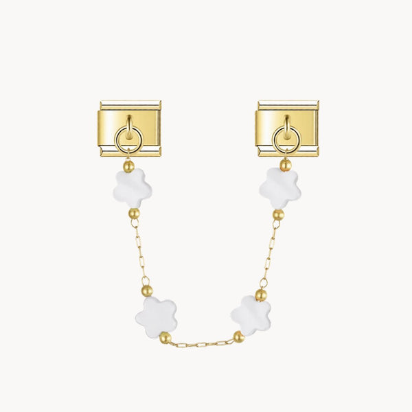 Double charms étoiles blanches