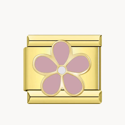 Fleur rose or - Italian Charms France
