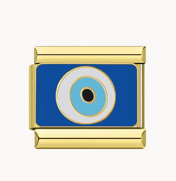 Mauvais œil fond bleu