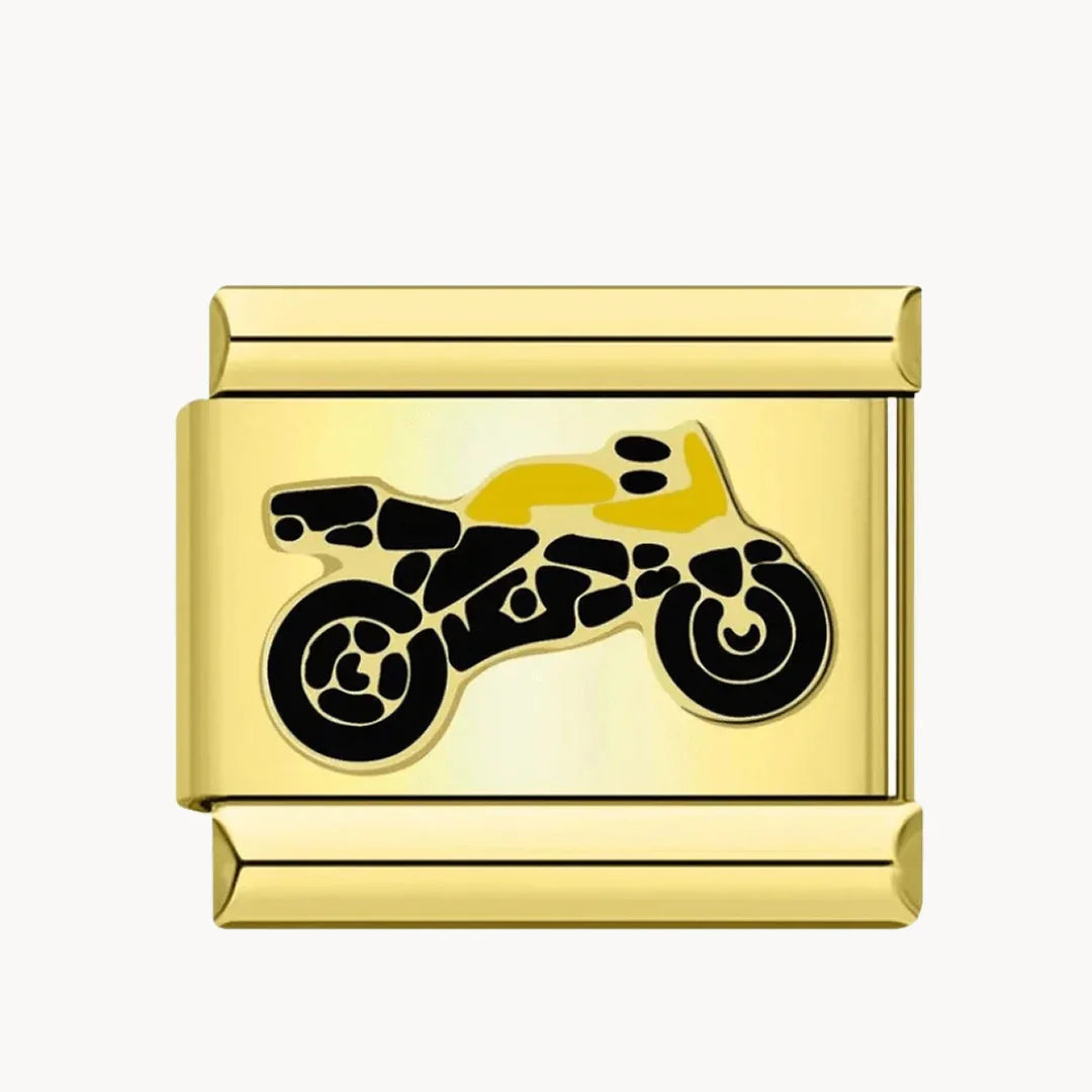 Moto argent et or - Italian Charms France