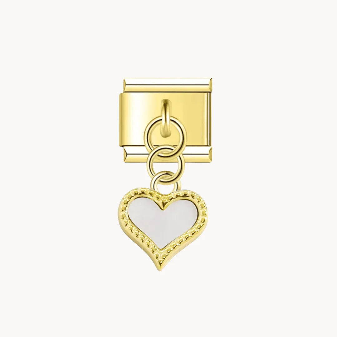 Pendentif Cœur Nacré - Italian Charms France