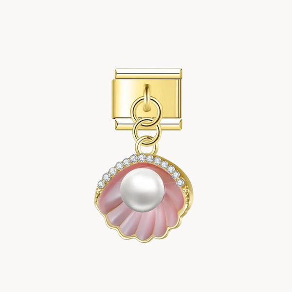 Pendentif  coquillage rose