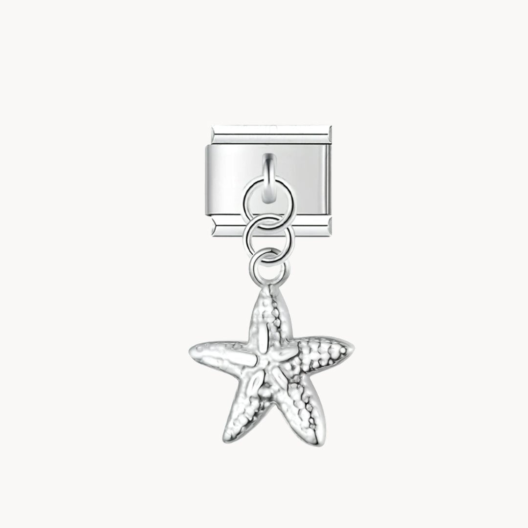 Pendentif étoile de mer argentée - Italian Charms France
