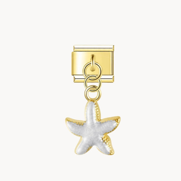 Pendentif étoile de mer blanche