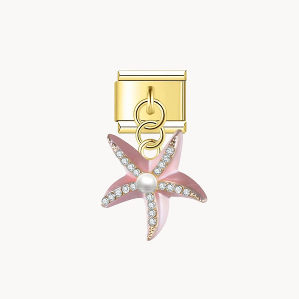Pendentif étoile de mer rose