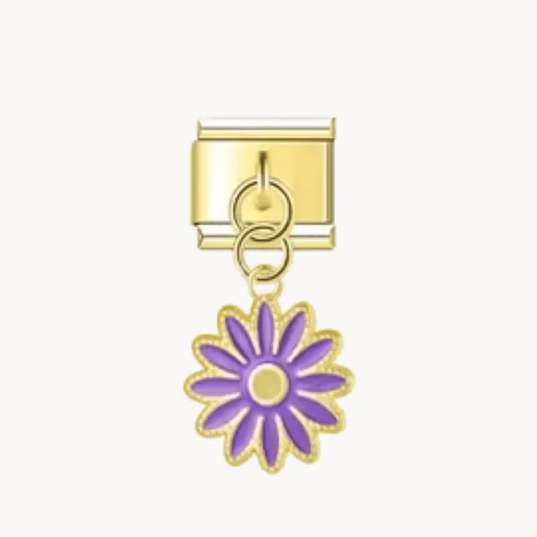 Pendentif Fleur dorée - Italian Charms France