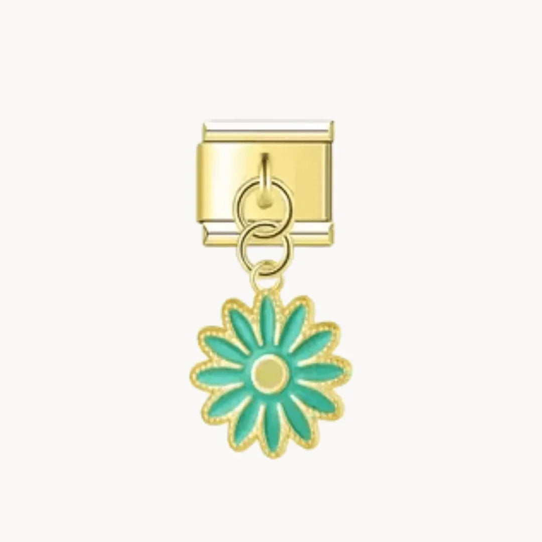 Pendentif Fleur dorée - Italian Charms France