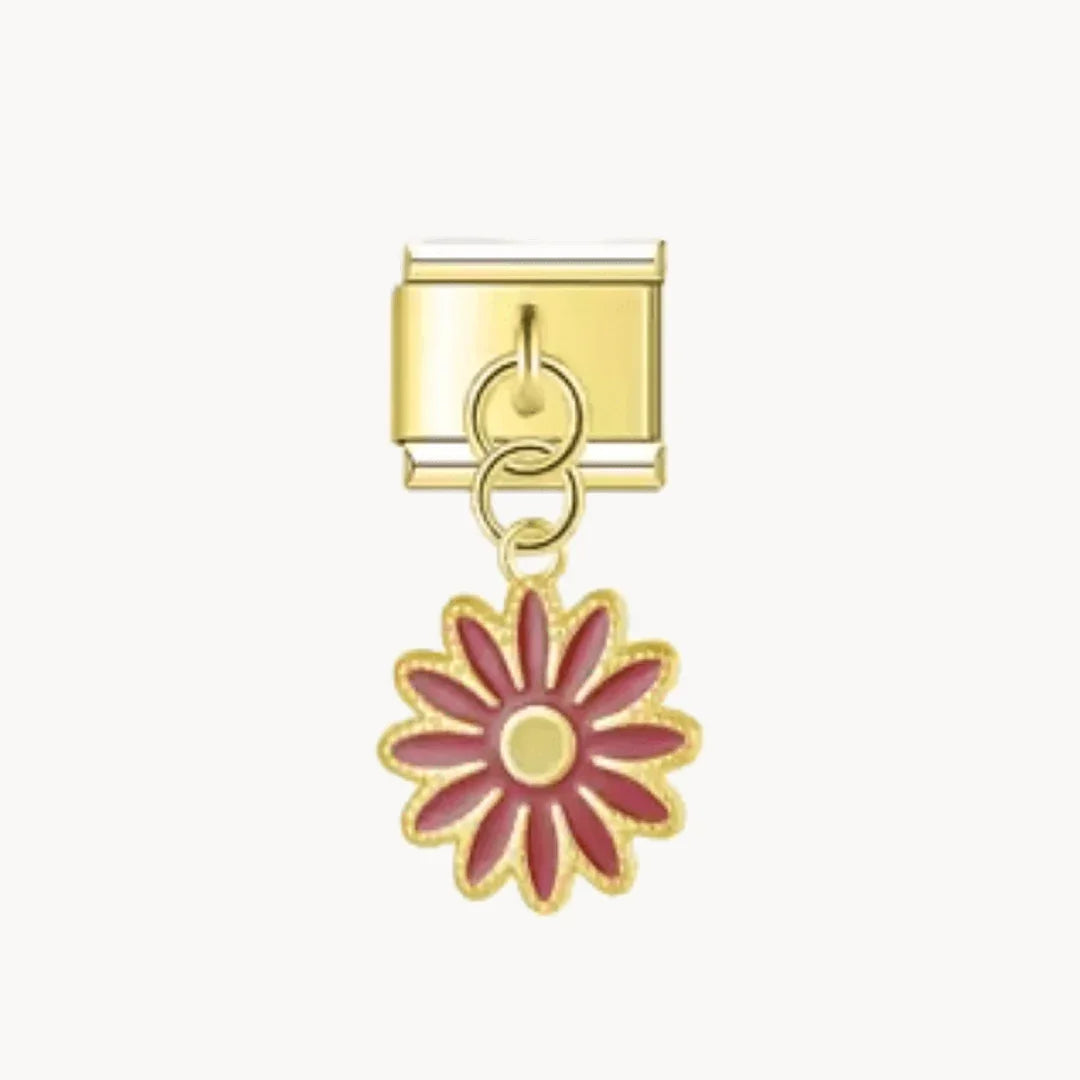 Pendentif Fleur dorée - Italian Charms France