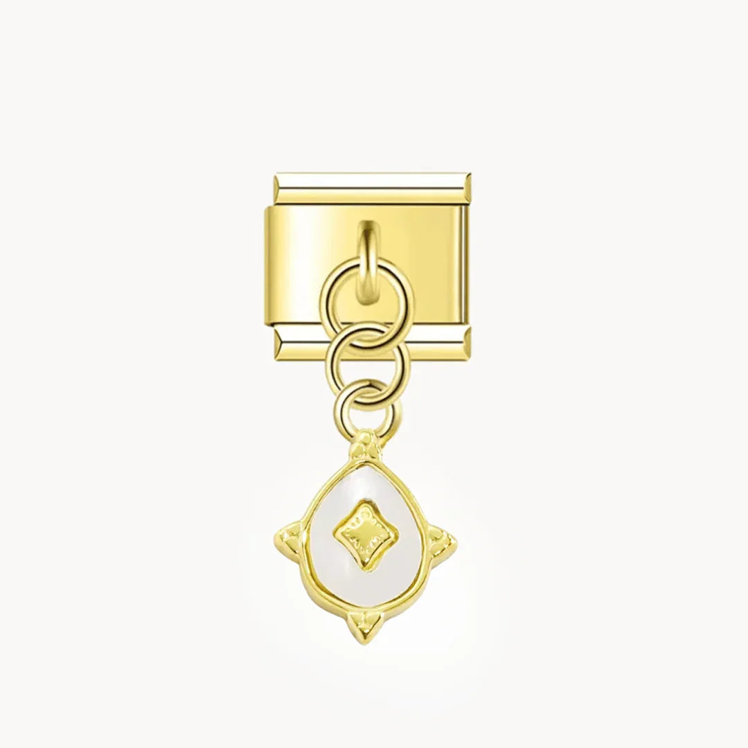 Pendentif Larme Nacrée - Italian Charms France