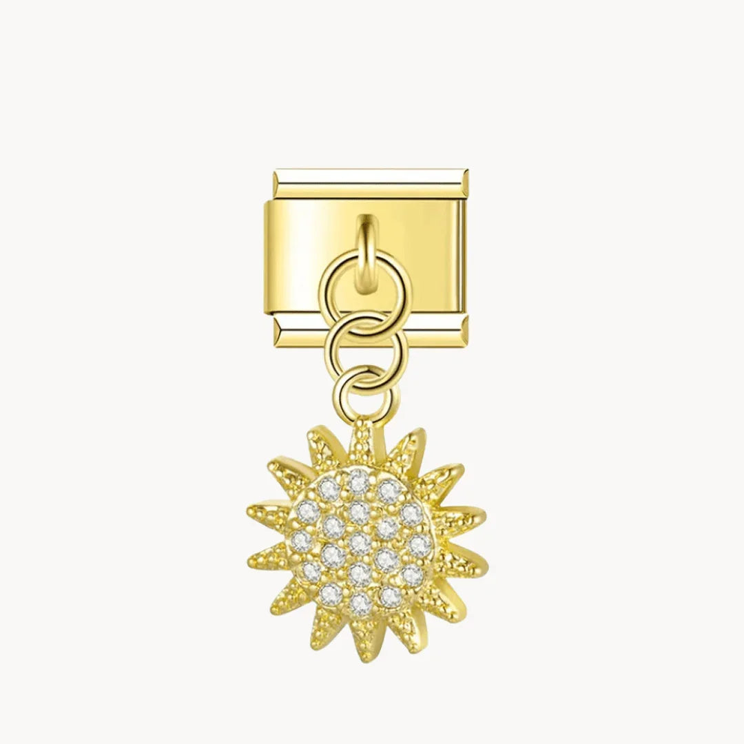 Pendentif soleil brillant - Italian Charms France