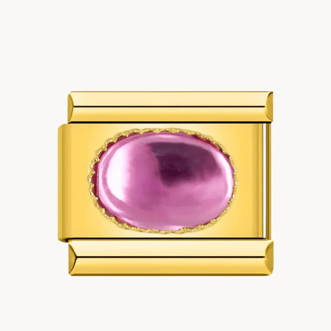 Pierre rose or - Italian Charms France