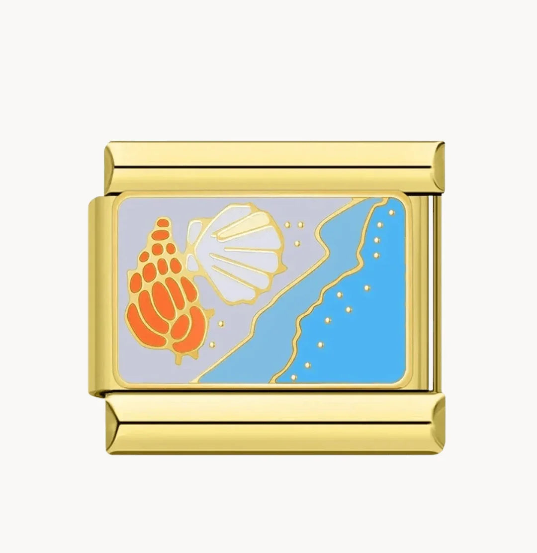 Plage - doré - Italian Charms France